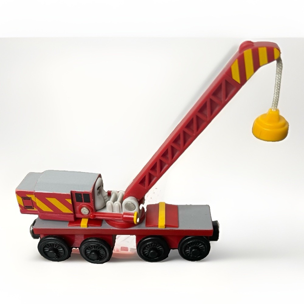 ⁠Thomas Wooden Railway Crane ROCKY Train Car 2003 Wood Learning Curve GUC - Picture 6 of 10
